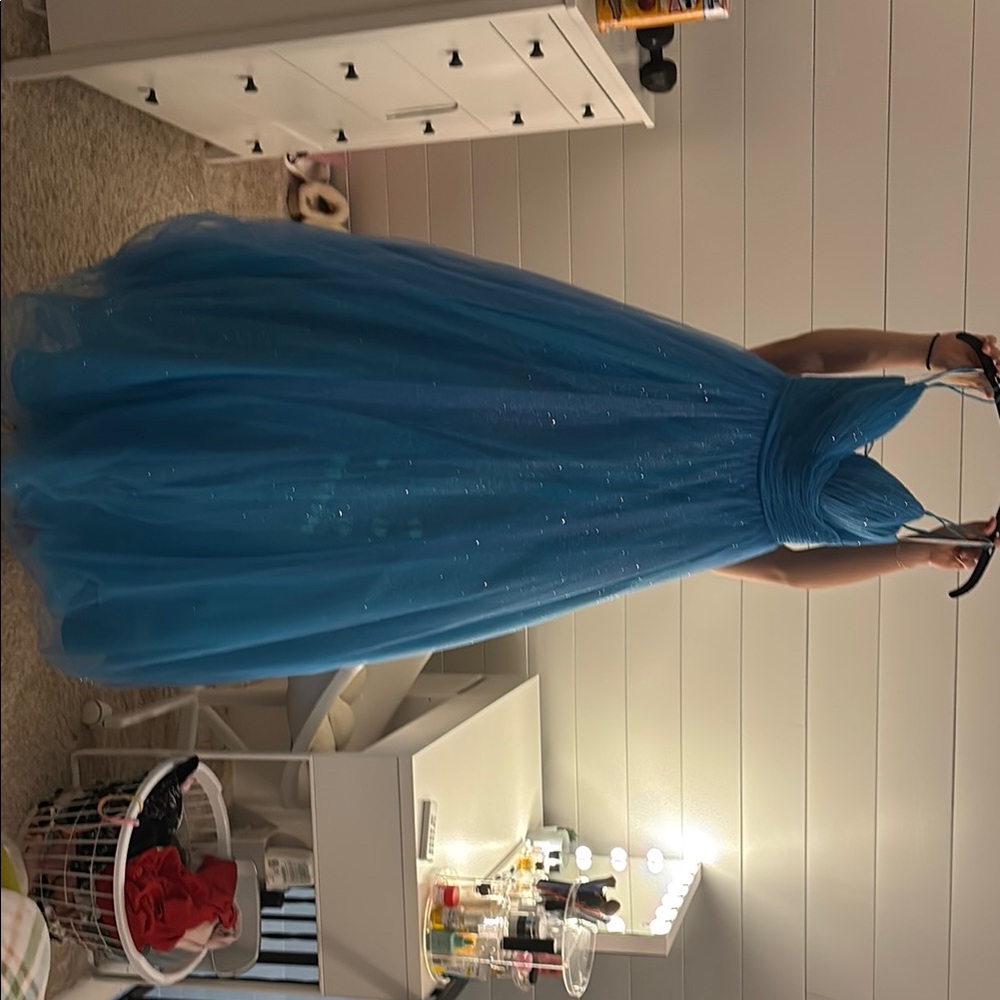 Elegant Blue Prom Dress